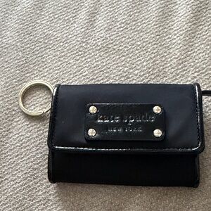 Kate Spade Black Card Holder with keychain